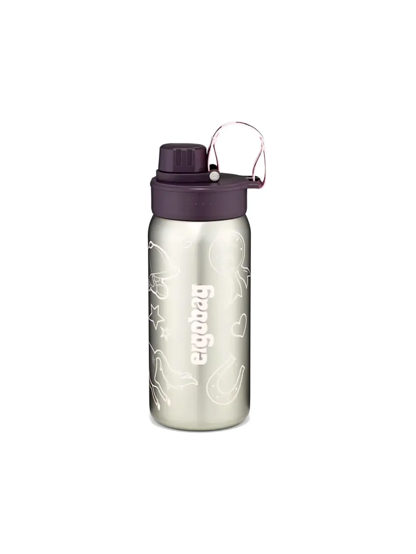 ERGOBAG | Edelstahl Trinkflasche Petrol | lila